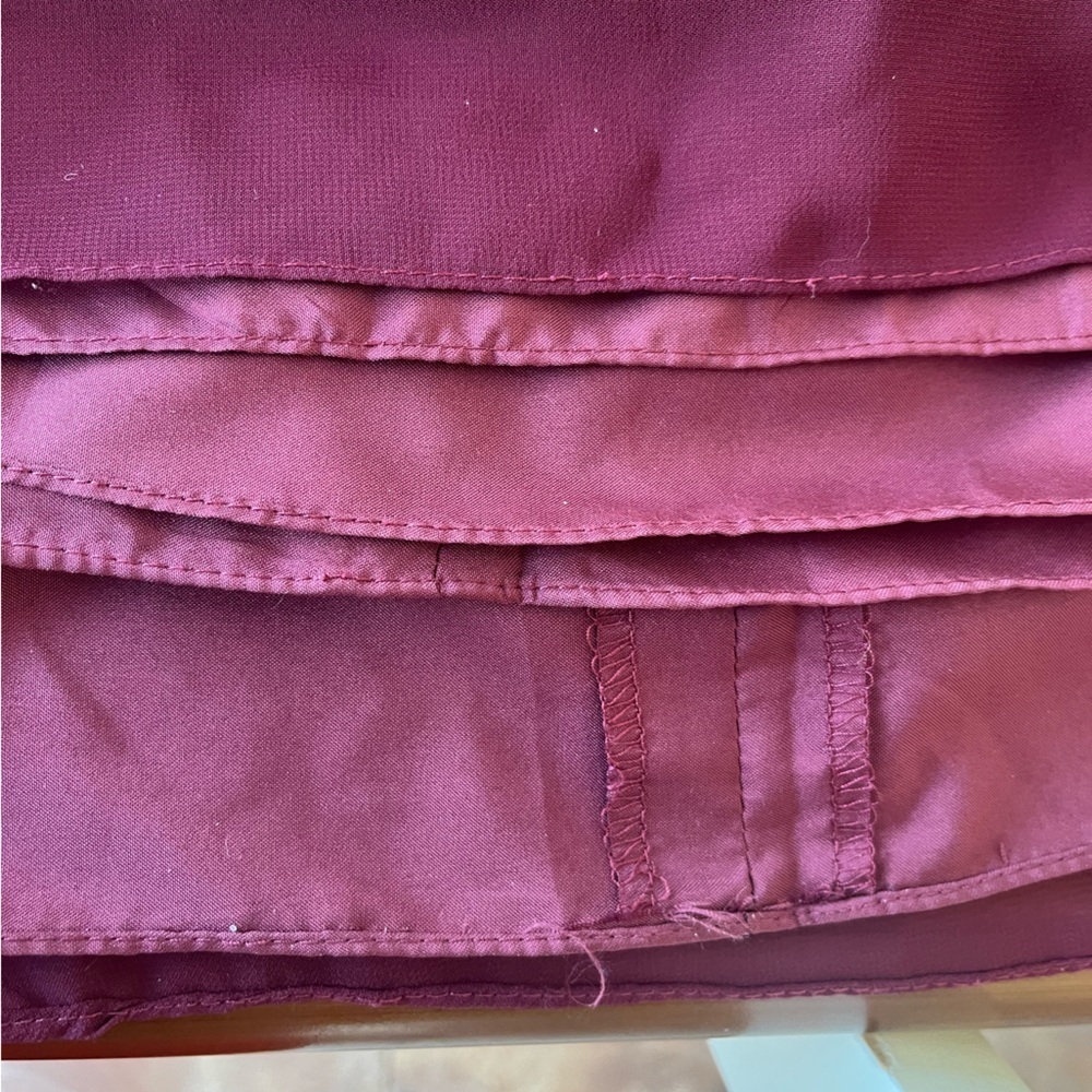 Azazie Natasha Chiffon full length A-line dress in Cabernet - Picture 12 of 16